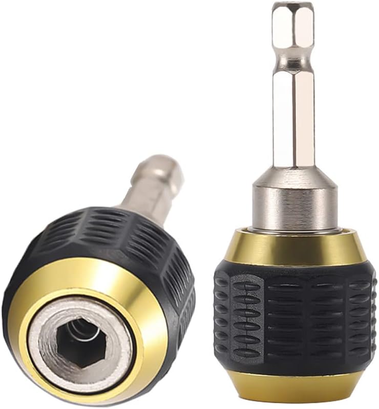 2-Pack 60mm Self-Locking 1/4" Hex Shank Bit Holders