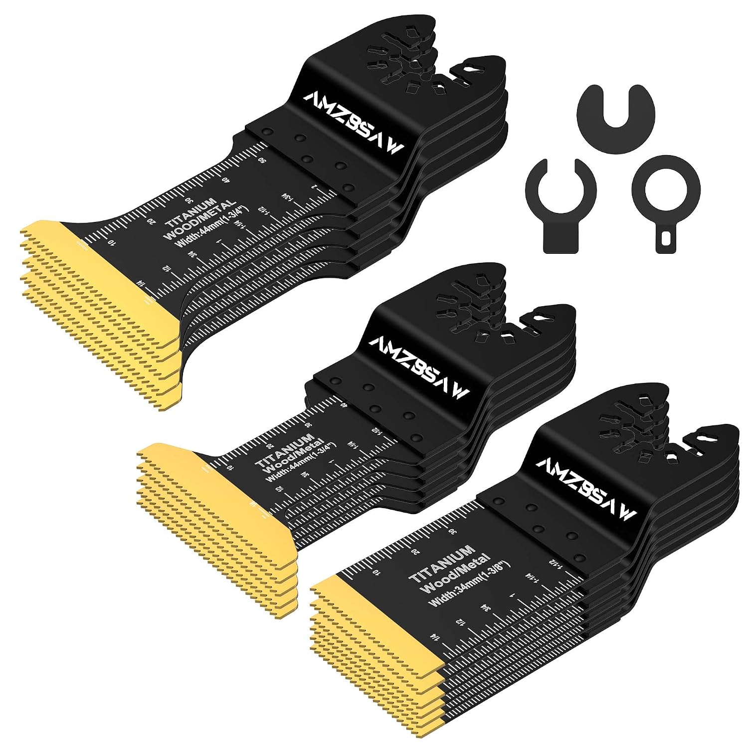 16-Piece Titanium Multitool Blades for Metal, Wood & Plastic